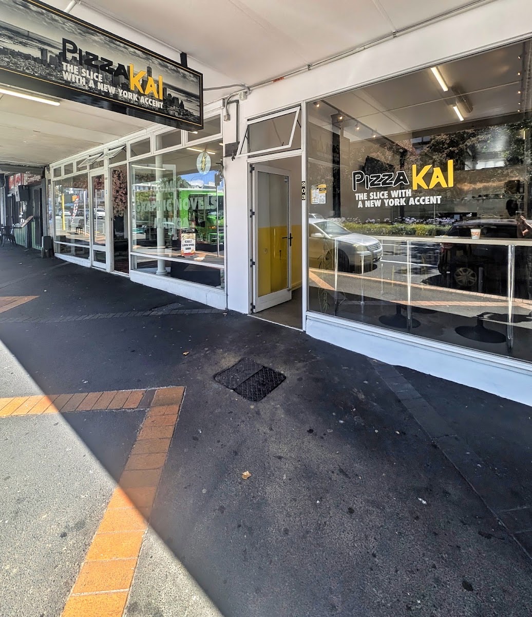 Pizza Kai shopfront on Symonds Street, Eden Terrace